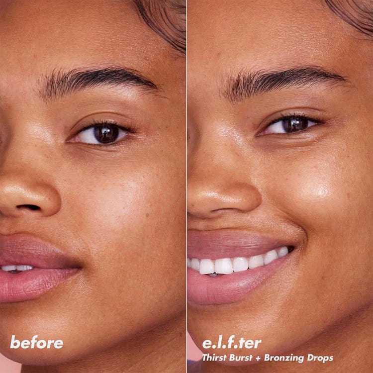 The Hottest Drops - Serum iluminador y bronceador tamaño viaje, le da a tu piel un look húmedo y dorado