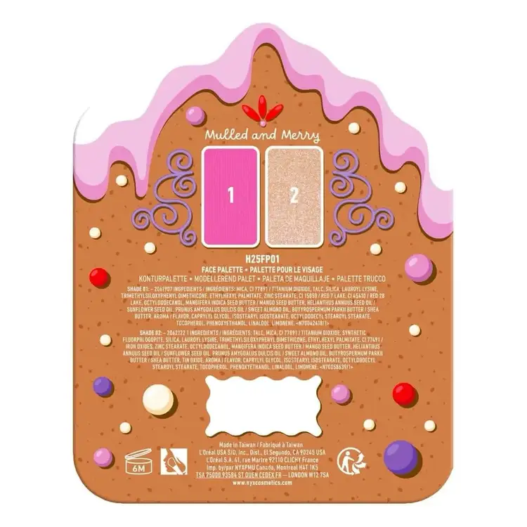 Gingerbaddie - Buttermelt Face Palette, paleta facial con blush e iluminador edición limitada