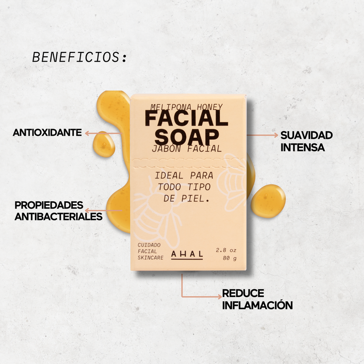 Facial Soap Jabón facial limpieza nutritiva y humectante