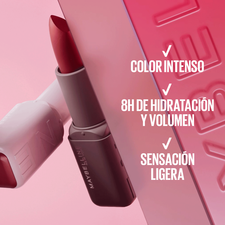 MAYBELLINE Serum Lipstick - Labial en barra Hidratante, hasta 8H de hidratación y volumen, 3.4 gr