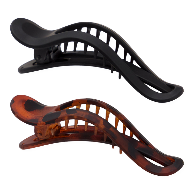 Flat Lay Curved Claw Clips Pinzas para el cabello fijación segura y estilo versátil