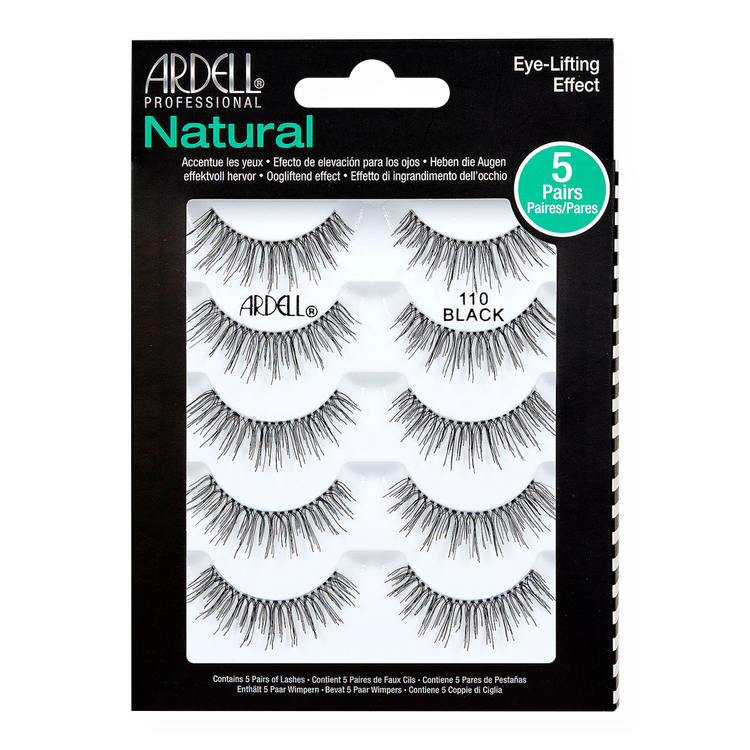 Natural #110 Black False Eyelashes Multipack Pestañas de look naturales look natural y hermoso.