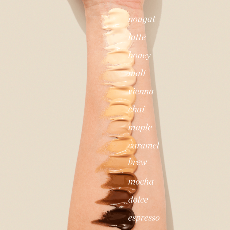 Maquillaje de Avena - Base de maquillaje, ofrece una cobertura media o total