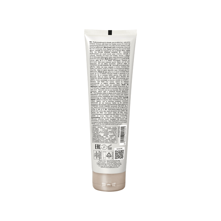 Mascarilla para cabello, removedora de tonos amarillos