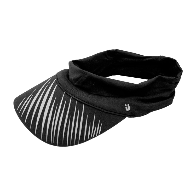 Scunci - Visera deportiva con banda elástica colo negra