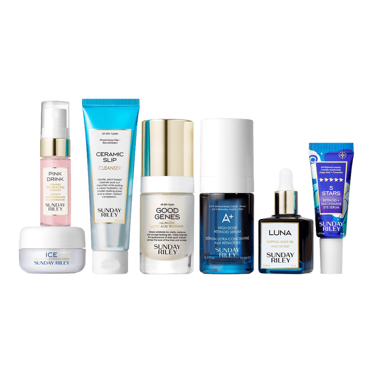 Go To Bed With Me Complete Anti-Aging Night Routine Kit rutina antiedad para piel radiante.