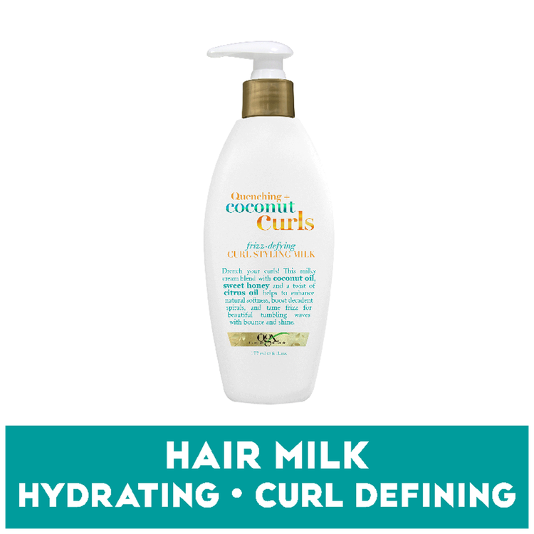 OGX Quenching + Coconut Curls - Leche de peinado, define rizos