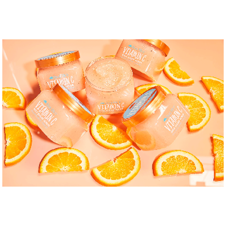 Shea Sugar Scrub Vitamin C - Exfoliante corporal, deja la piel suave y tersa