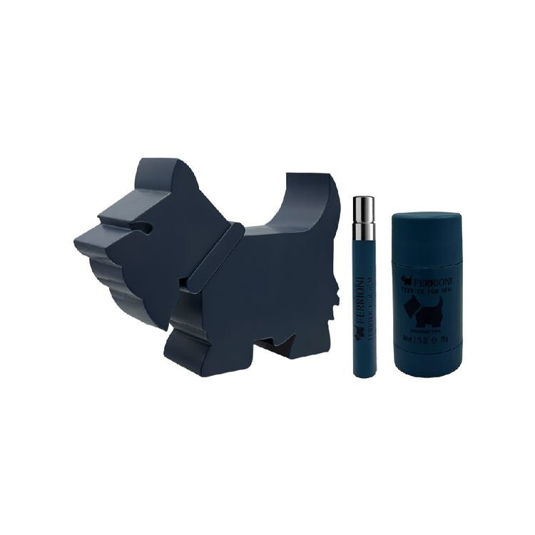 Terrier for him - Set de regalo, Eau de Parfum 90 ml + mini + desodorante