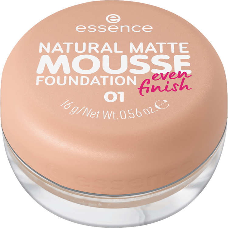 Natural Matte Mousse Foundation - Maquillaje, con fórmula acondicionadora de textura aireada