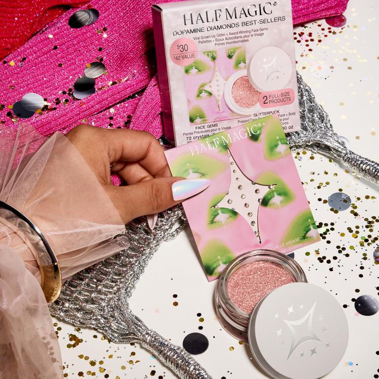 Dopamine Diamonds - Set de regalo, gemas para la cara + glitterpuck