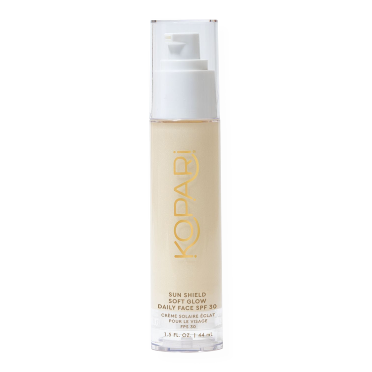 Sun Shield Soft Glow - Protector solar facial, acabado satinado