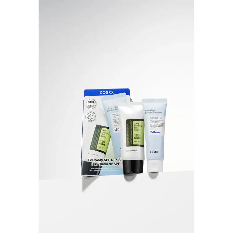 Everyday SPF Duo - Set de protección solar, crema solar con aloe + protector solar con ácido hialurónico