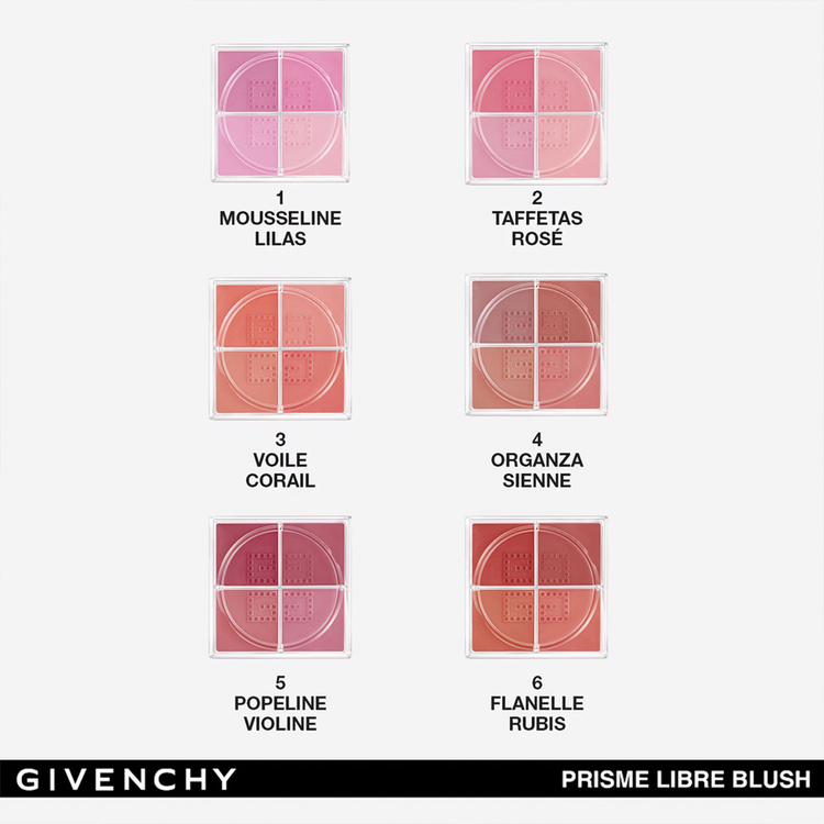 Prisme Libre Blush - Rubor en polvo suelto de 4 colores