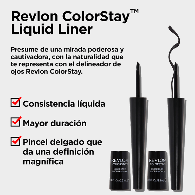 ColorStay Liquid Eyeliner - Delineador para ojos, para looks ultrafinos