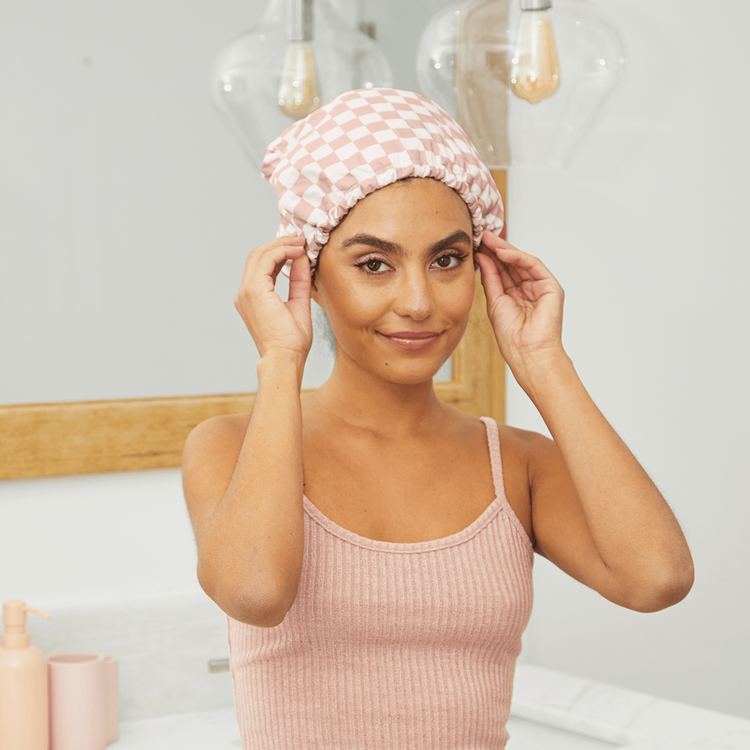 Satin Lined - Gorro de baño satinado, ayuda a reducir el frizz