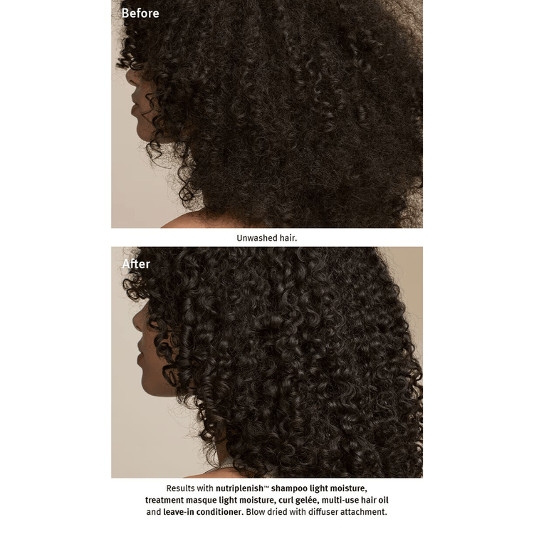 Nutriplenish Mascarilla hidratante ligera hidrata y nutre el cabello seco y opaco