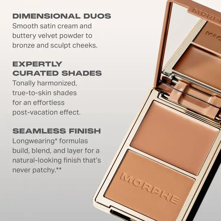 Cheek Thrills Bronze & Tone Duos - Dúo bronceador y tono para mejillas, crema satinada suave y un polvo aterciopelado en tonos monocromáticos