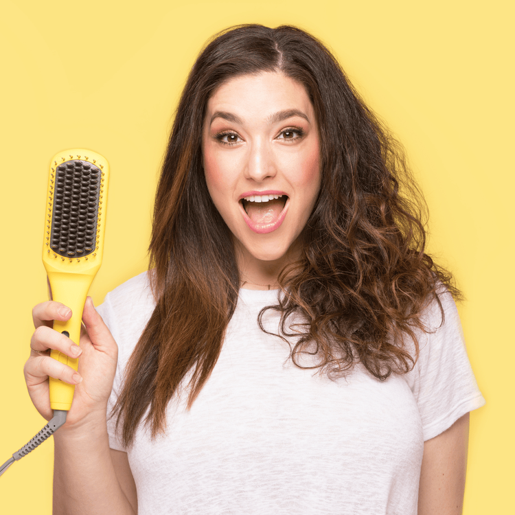 Brush Crush - Cepillo alaciador, crea un aspecto suave y sin frizz