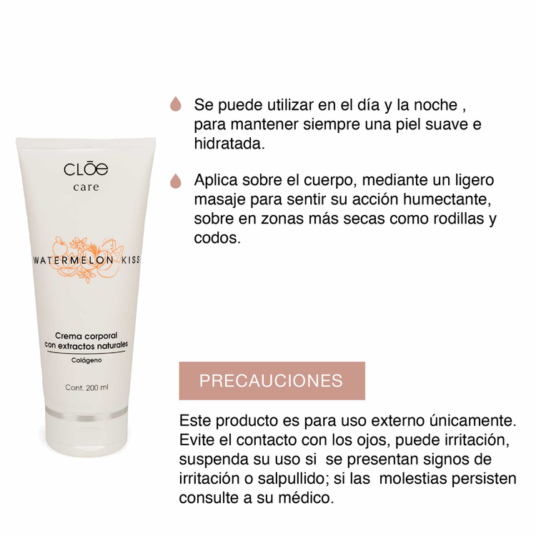 Watermelon Kiss - Crema corporal, para todo tipo de piel