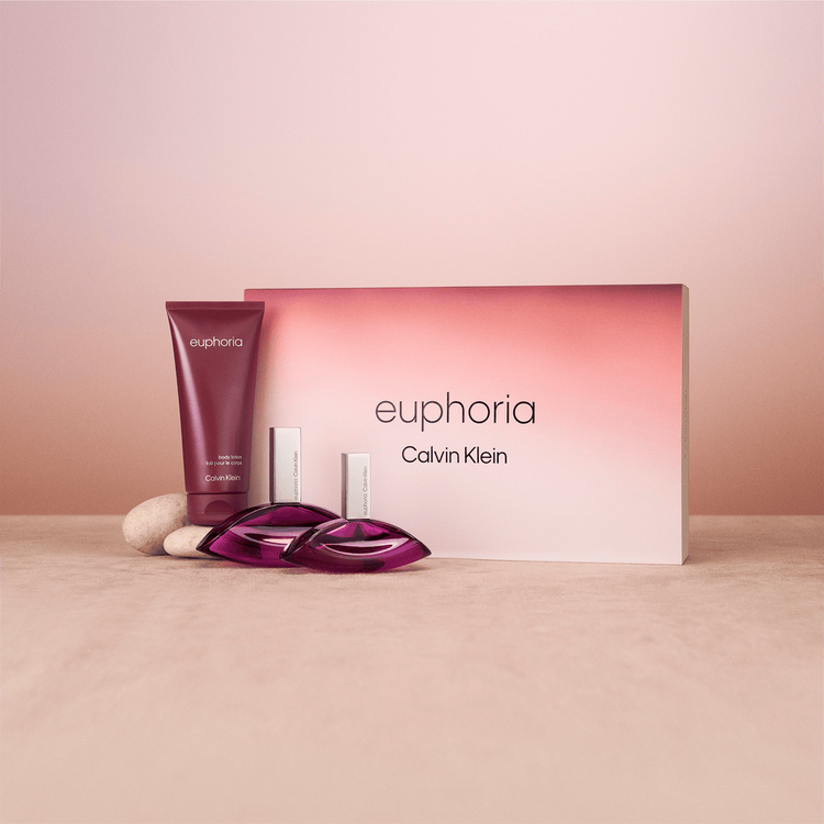 Euphoria Women - Set de regalo, Eau de Parfum 100ml + Body Lotion 100ml + EDP 30ml