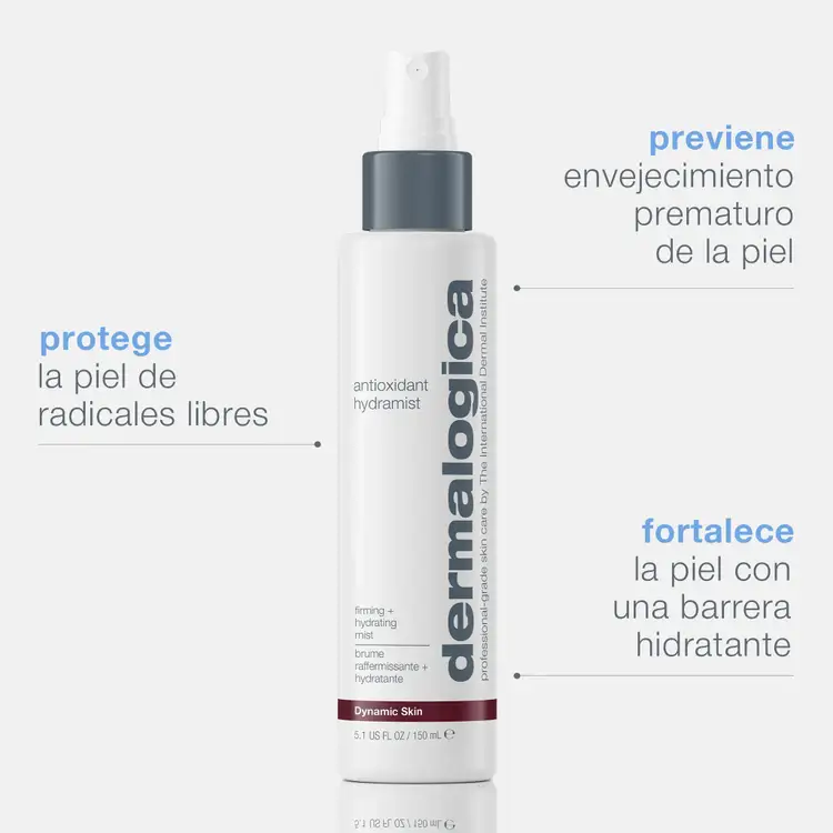 Antioxidant HydraMist Bruma hidratante antioxidante antioxidante, reafirma, hidrata y refresca.