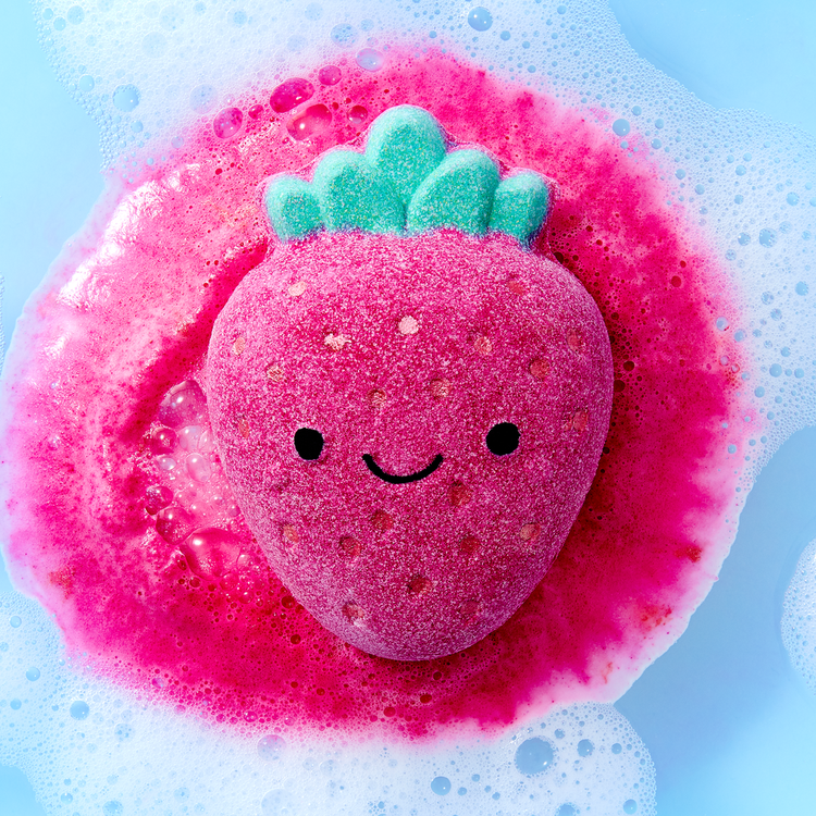 Strawberry Bath Bomb Fizzer - Bomba de baño, para spa en casa
