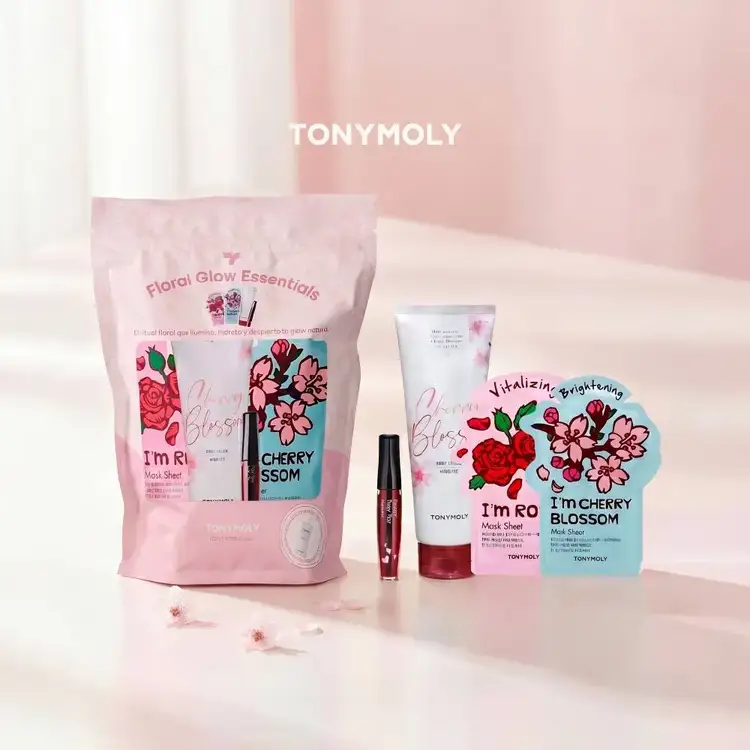Mother's - Set de regalo, Tinta para labios 02 red light + Cherry Blossom Sheet Mask + I am Rose Sheet mask + Cherryblossom chok chok cream + wonder ceramide toner