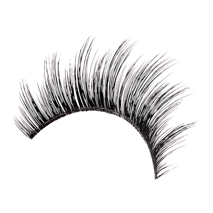 Faux Mink 810 Strip Lashes Pestañas postizas longitudes desiguales y diseño en picos.