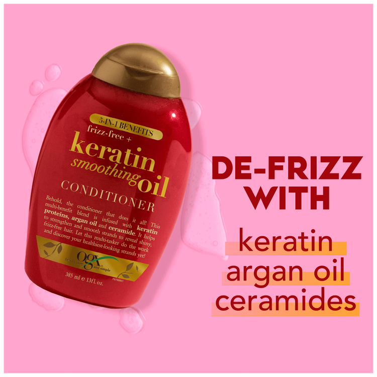 OGX Strengthening And Smooth Extra Strength Keratin Oil - Acondicionador, con proteína de queratina