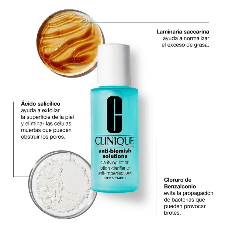 Mini Anti-Blemish Solutions Clarifying Lotion Exfoliante formulada para pieles propensas al ancé