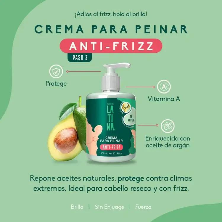 Crema para peinar, antifrizz
