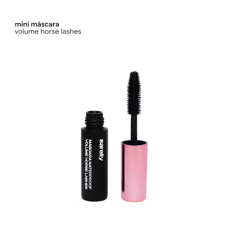 Mini Mascara Waterproof Volume Horse Lashes - Mini máscara para pestañas voluminizante, 6 gr