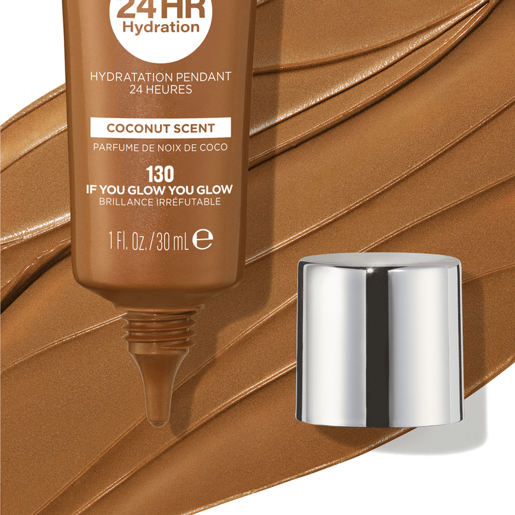 ColorStay Face & Body Glow - Loción e iluminador corporal, con esencia refrescante de coco