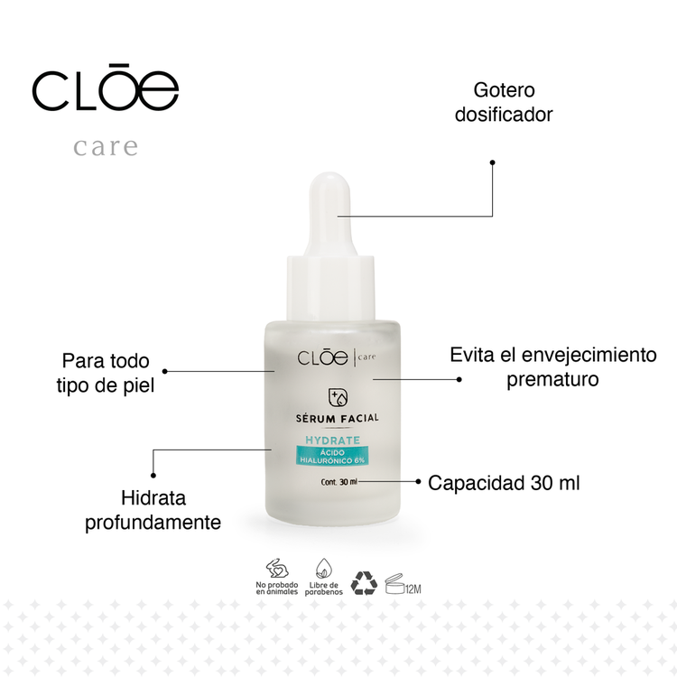 Serum Suero facial ácido hialurónico con extracto de aloe vera