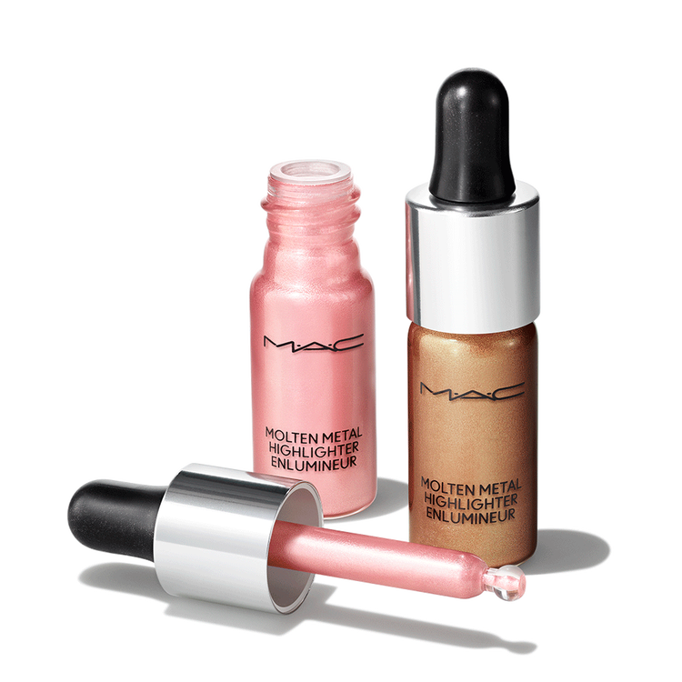 Molten Metal - Surreal Shine Mini Highlighter Duo, set de dos iluminadores líquidos para rostro y labios