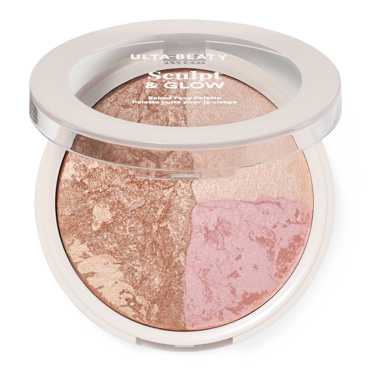 Sculpt & Glow Baked - Paleta 3 en 1 de contorno, rubor e iluminador, acabados con brillo y mate