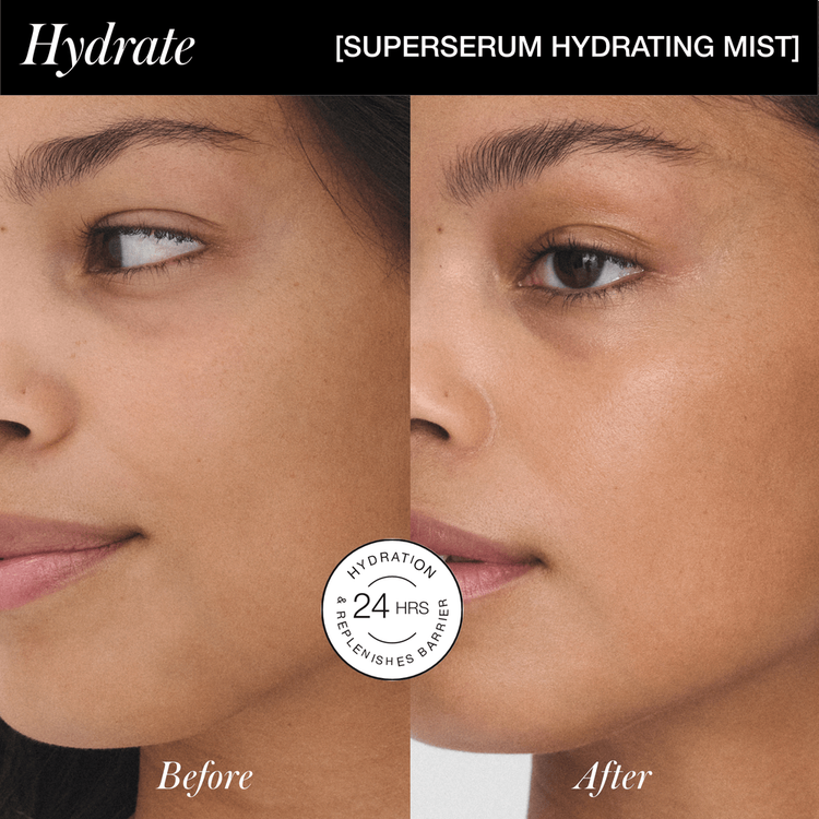 SuperSerum Hydrating Mist Suero hidratante hidratación bifásica y brillo.