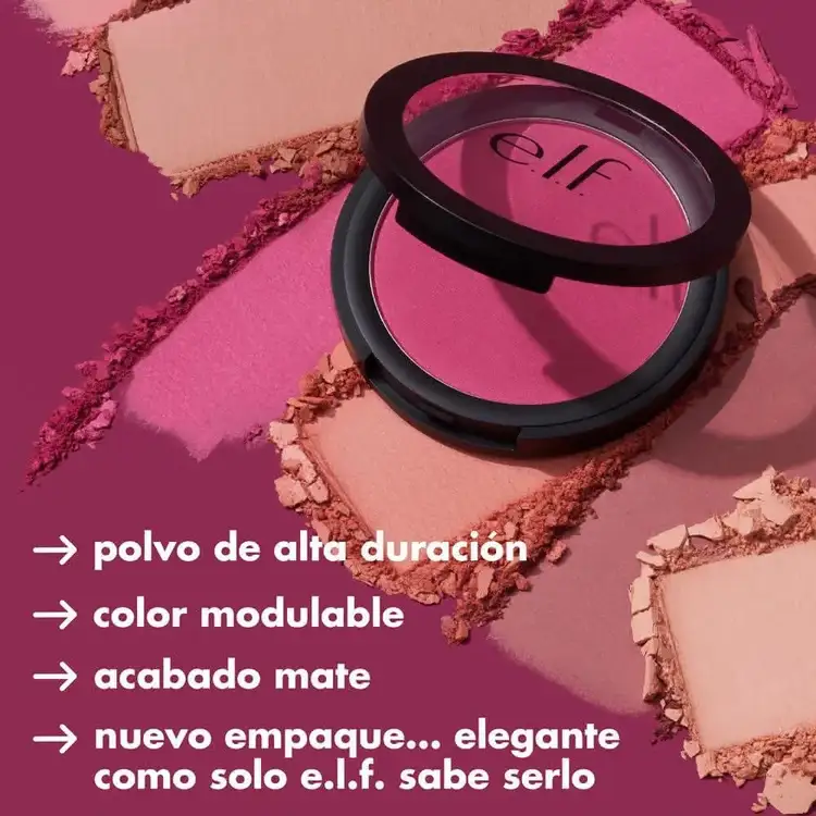 e.l.f. Primer Infused Matte Blush Rubor en polvo de larga duración infundido con primer