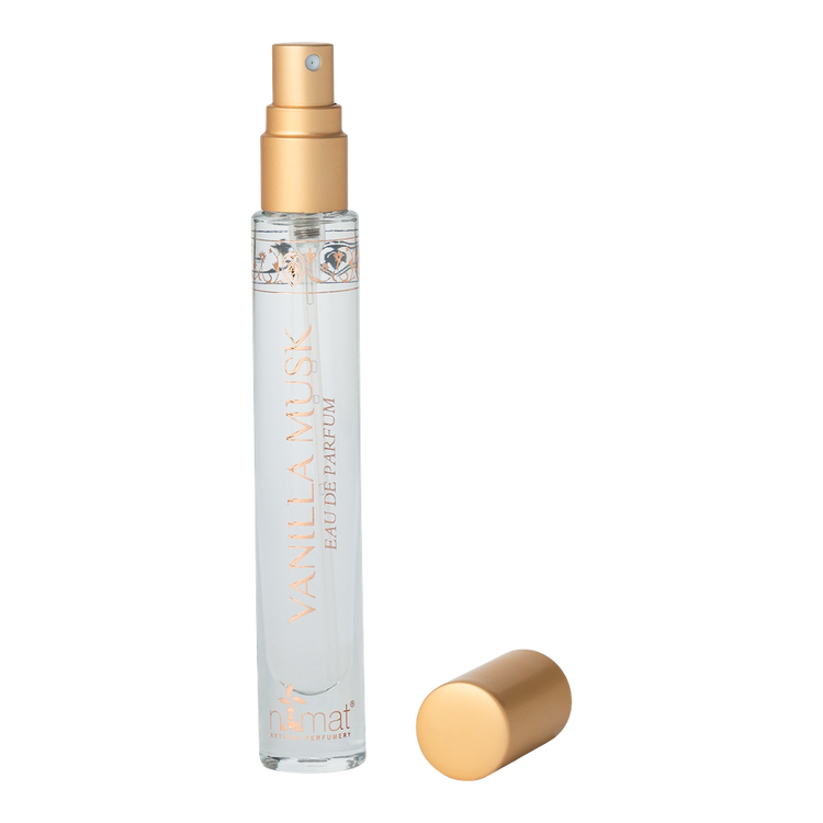 Vanilla Musk Agua de perfume tamaño viaje aroma gourmand