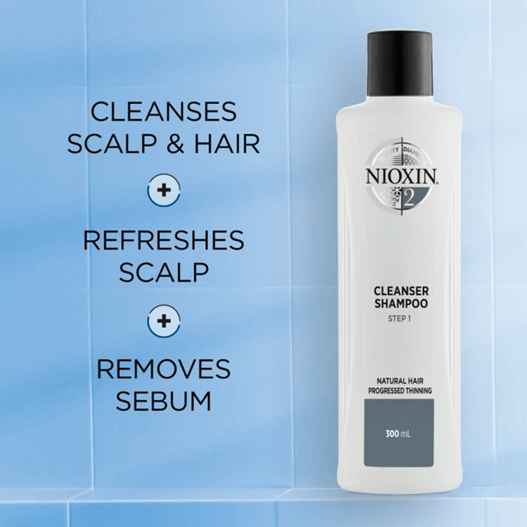 Sistema 2 - Shampoo, para cabello natural con adelgazamiento capilar