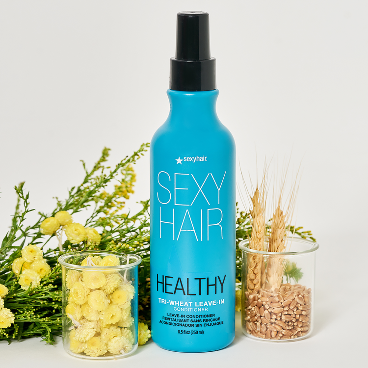 Healthy Sexy Hair Tri-Wheat Leave In Acondicionador sin enjuague desenreda y controla el frizz al instante