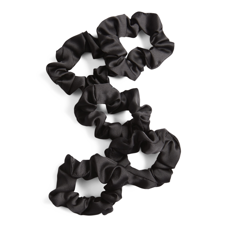 Black Satin Sleep - Scrunchies, ideales para dormir sin maltratar el cabello