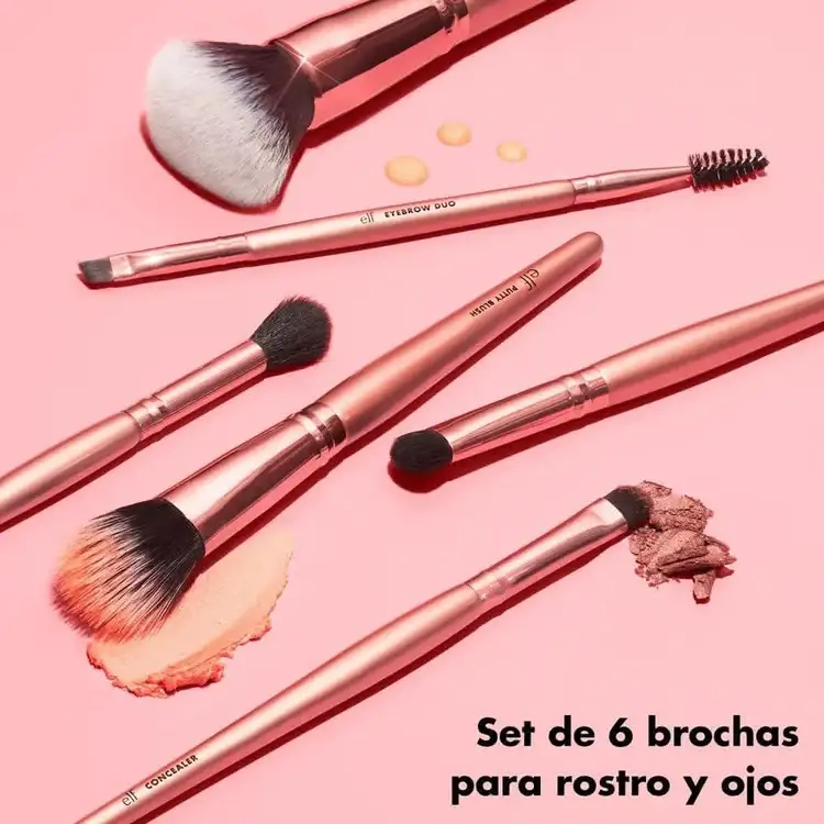 e.l.f. Flawless Face & Eye Brush 6 Piece Set Juego de 6 brochas de maquillaje facial completo