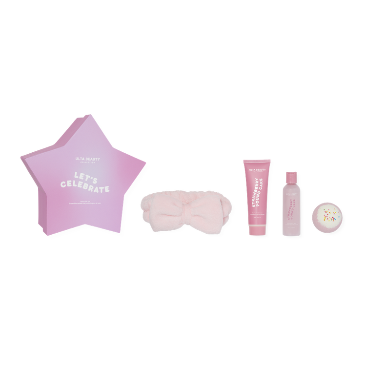 Let's Celebrate Bath - Set de cuidado corporal, aroma a pastel de fresa