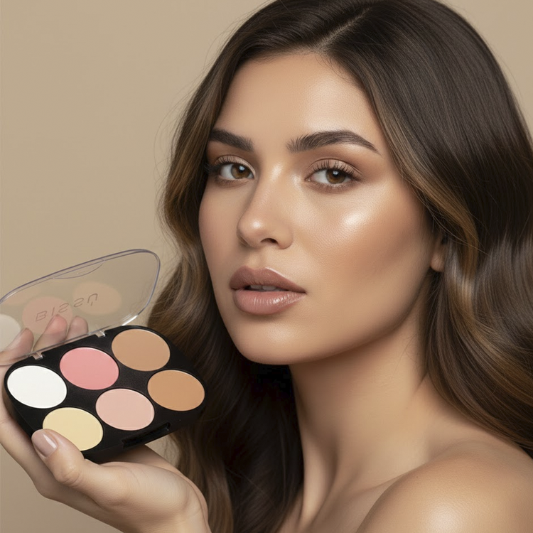 Paleta para Rostro - Adapte a tu tono de piel, look impecable todo el dia