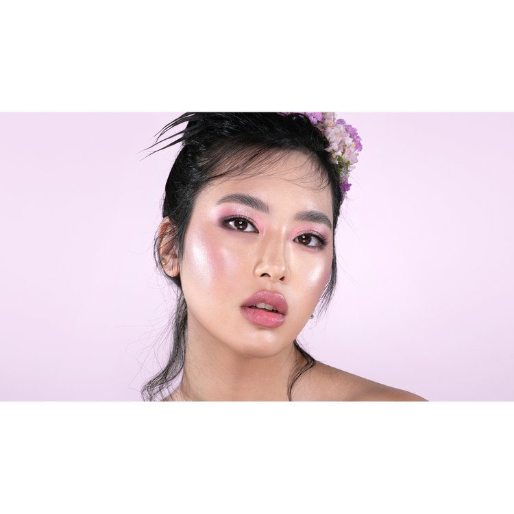 Mini Rose Paleta de sombras 5 tonos rosas fríos y malva