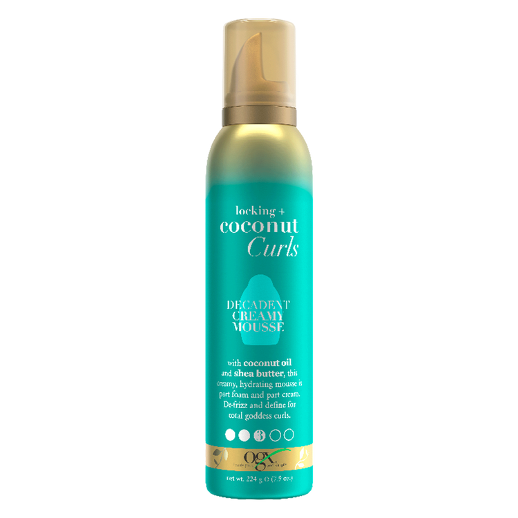 OGX Locking + Coconut Curls Decadent - Mousse, modelador para rizos