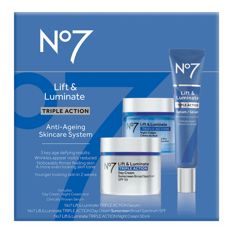 Lift & Luminate Triple Action 3-Piece Skincare System Sistema de cuidado de la piel reduce la apariencia de líneas de expresión
