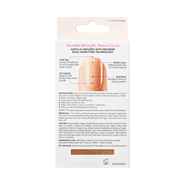 Salon Acrylic Uñas autoadhesivas hasta 7 días de duración